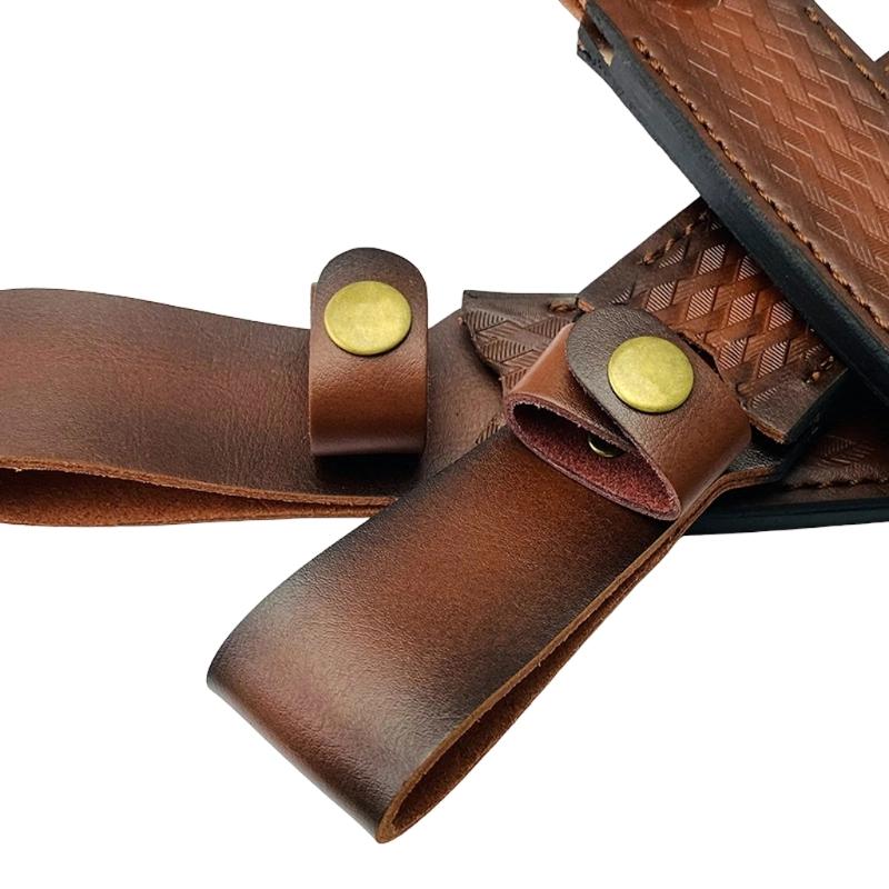 Small Blade Sheath for Everyday Outdoor Carry, Brown Leather Sleeve for Fixed Blade Storage, Camping and Hiking Use Daily Field Carry