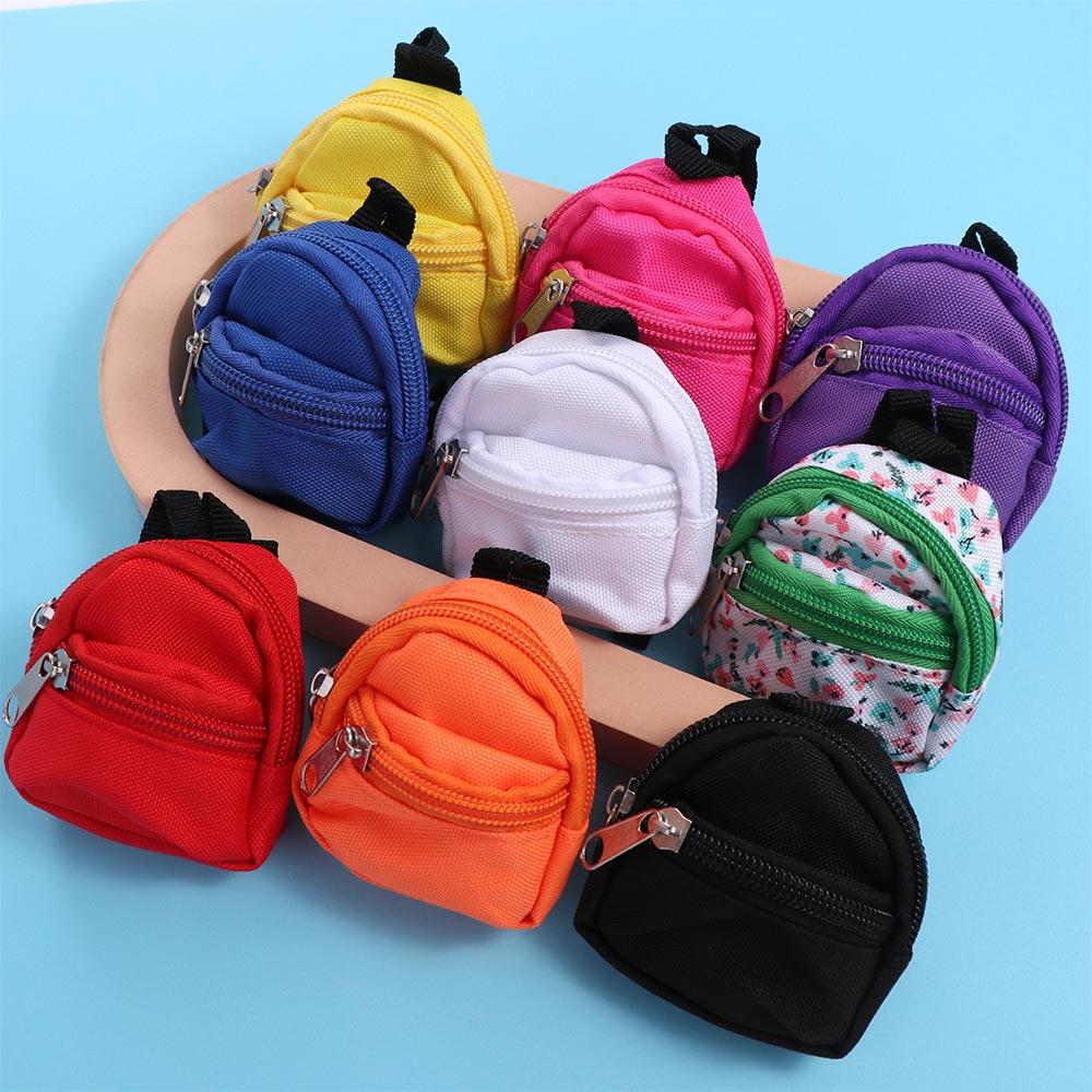 Zipper Mini Backpack 1/6 BJD Rucksack Doll Backpack Miniature Doll Bag BJD Doll Schoolbag Doll Bag