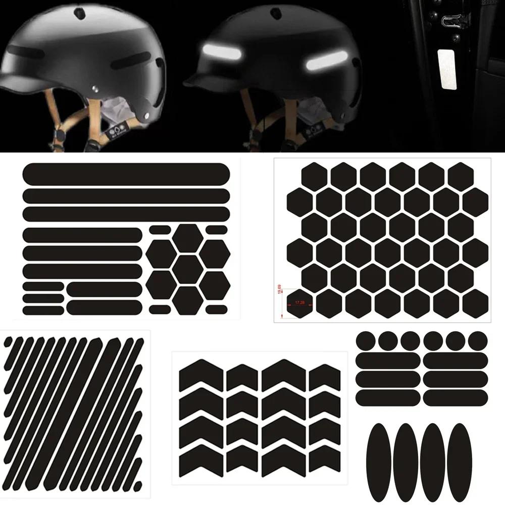 Reflektierende Aufkleber für Helme Invisible Helme Aufkleber Selbstklebendes Reflektierband für Helme Fahrrad Motorrad Roller