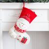 Yousheng Christmas Stockings 19 Inch Large 3D Santa Claus/Snowman Knit Stockings Fireplace Hanging Gift Bag for Xmas Party Decoration