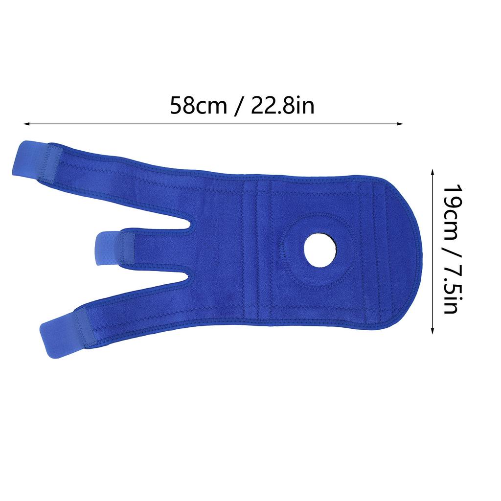 Patella Knee Brace Blue Hook and Loop Design Strong Support Knee Strap for Outdoor Sports Fitness