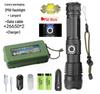 Waterproof Aluminum P90 High-Power Flashlight with Telescopic Focus and P70 Spotlight for Outdoor Use