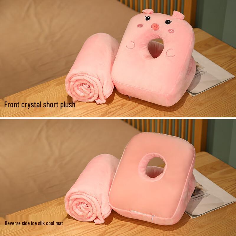 OEING Portable Nap Pillow & Blanket Set