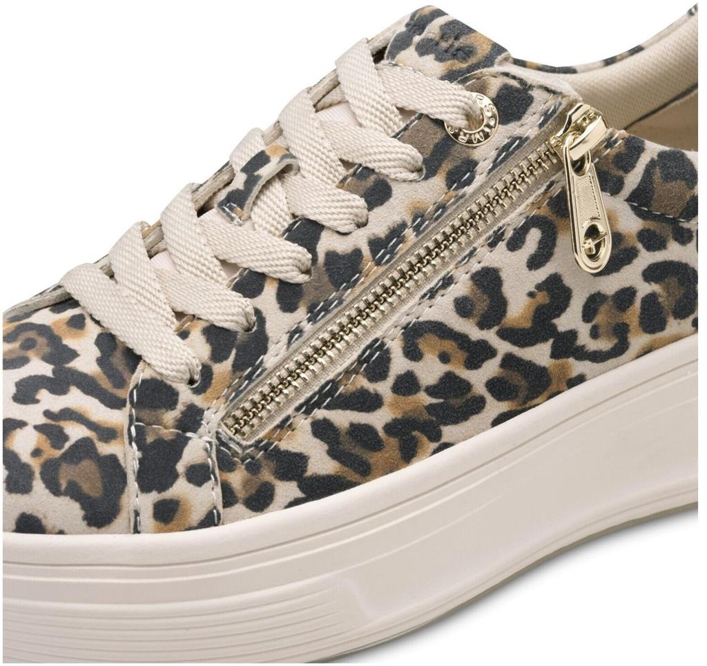 Кроссовки Tamaris на платформе с молнией из разноцветного леопарда