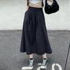 Women's Retro Pleated Mid-Length Skirt - Summer/Autumn Yamamoto Style
