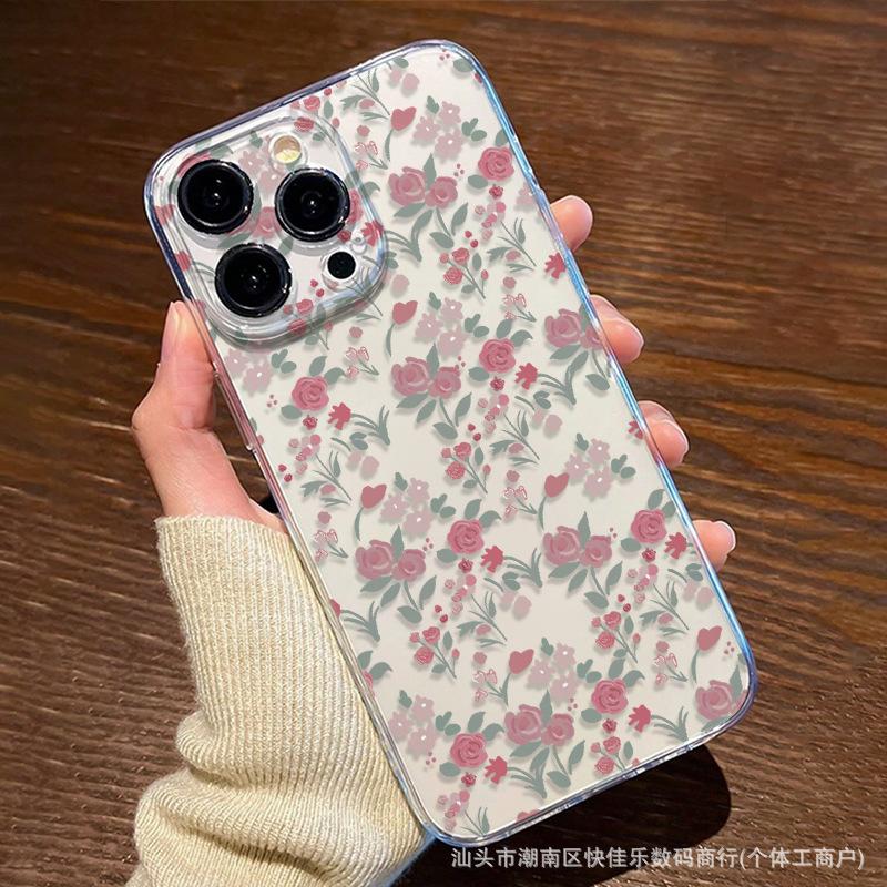 Full screen floral application iPhone16plus Apple 11/12/13/14/15Promax mobile phone 17 case