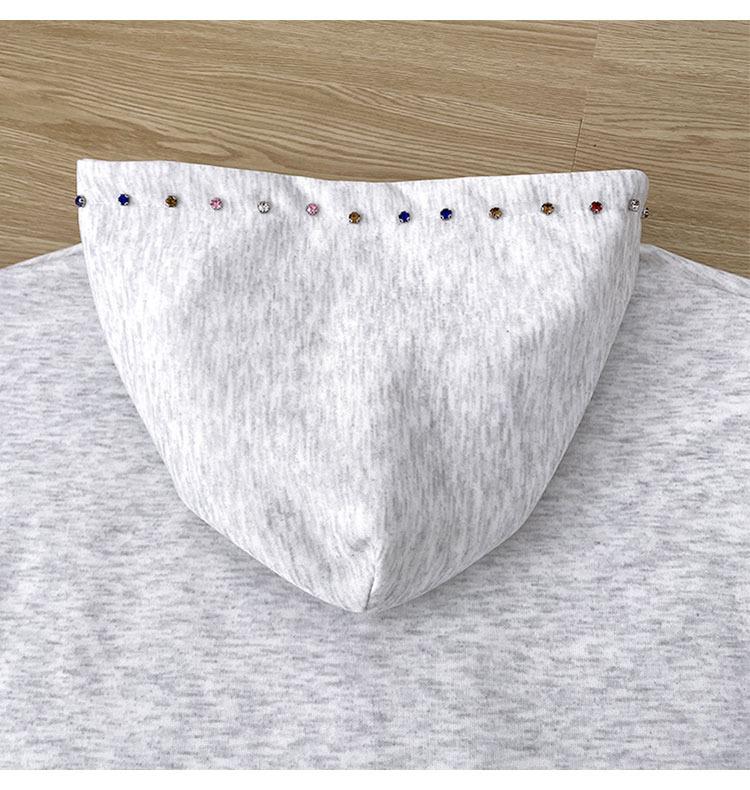Unisex Retro Vrtací Korálky Písmeno S Kapucí Pletená Bunda - Podzimní Volný Střih