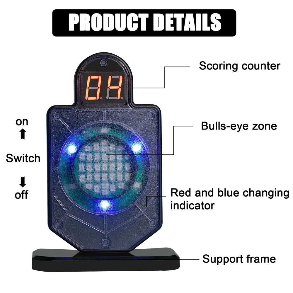 Induction Electronic Scoring Laser Target Shooting Training Electronic Practice Target Training Toy with Sound Effects l