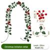 Artificial Red Berry Christmas Wreath & Greenery Ornaments for Home Decor