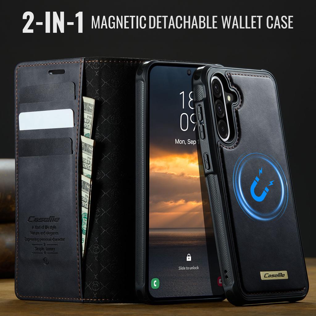 For Samsung Galaxy A36 5G Magnetic Case RFID Blocking Detachable Wallet Leather Phone Cover