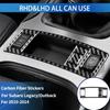 For Subaru Legacy Outback 2010-2014 Carbon Fiber Stickers Central Control Gear Shift Knob Box Panel Car Interior Accessories