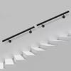 Stainless Steel Stair Handrail,5FT 200lbs Black Rectangle Wall Mounted Stair Handrail for Indoor and Outdoor