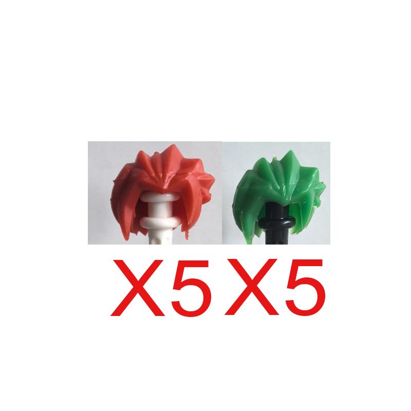 MOC City Building Blocks Procurement Products Body Character Accessories Colorful Hair Mini Bricks Compatible Toys Gift K075 DIY