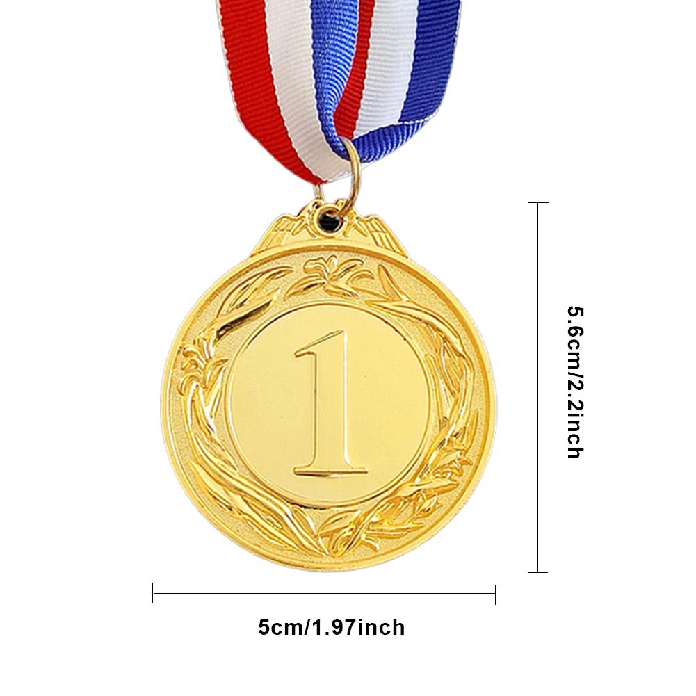 Medalii de 5 cm Aur/Argint/Bronz Medalii de Premiu cu Panglică pentru Gât Recompense Studenți Medalii Metalice de Învingător pentru Spectacol de Talente Petrecere Cursă