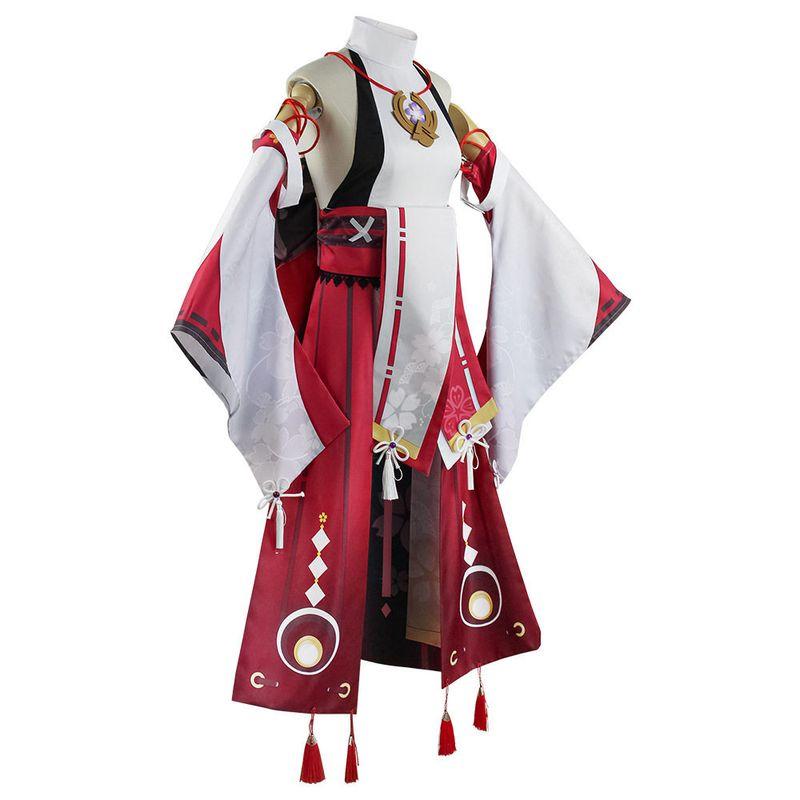Genshin Impact Yae Miko Costume Cosplay Personaggio Anime Gioco Set Completo Yae Miko Cosplay Abito per Performance sul Palco