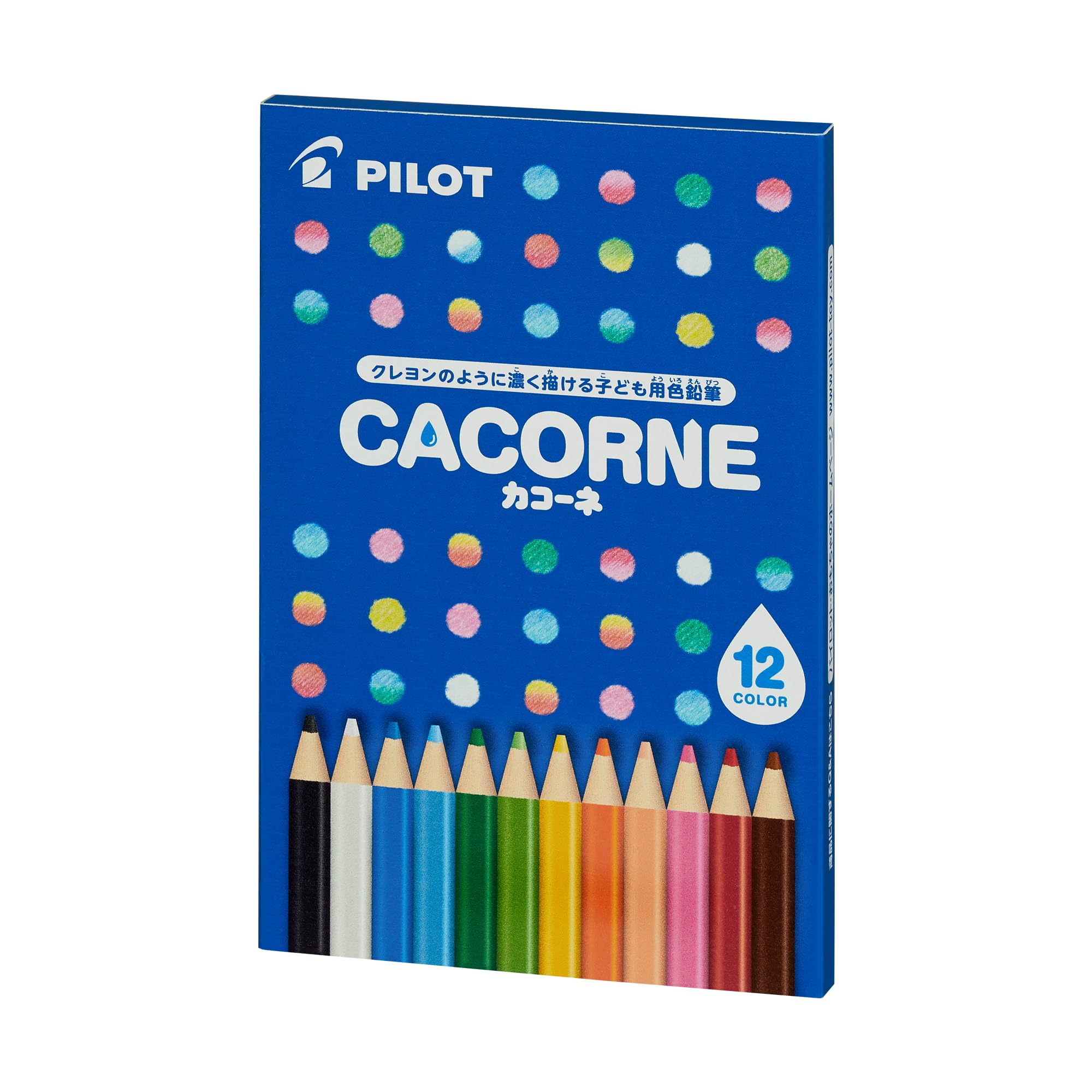 

Pilot Cacorne Colored 12 Colors pencils that draw as darkly as for ages 3 and educational Pencils, (Colored crayons), up, toy.