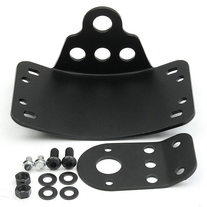 Matte Black Retro Motorcycle License Plate Frame Motorcycle License Plate Bracket Side Mounted Taillight Bracket