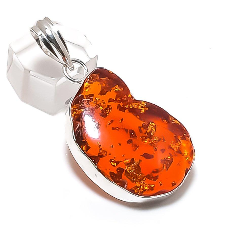 

Балтийский янтарь Драгоценный камень 925 стерлинговое серебро Ювелирная подвеска 2,09