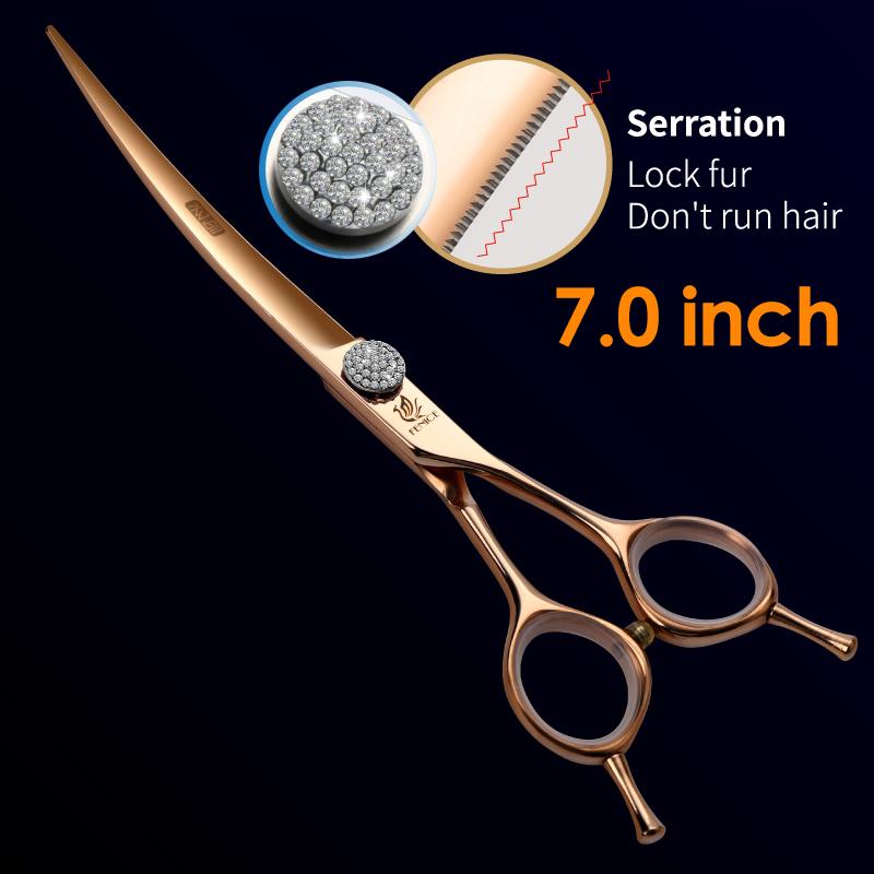 Forbici Professionali Fenice 6.25/6.75 Pollici per Toelettatura Animali con Lama Dentata a Seghetto Forbici per Animali per Cani Gatti JP440C