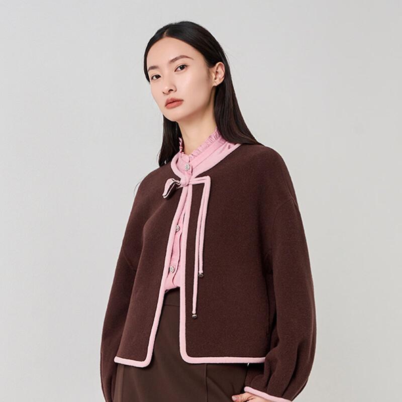 Iveni 2025 Winter Double-Faced Wool Coat AEOE751
