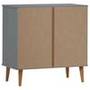 Vidaxl Komoda Molde, Szara, 80X40X80 Cm, Lite Drewno Sosnowe