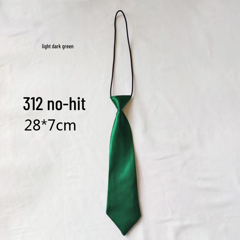 Solid Color Short Pullover with Cute Tie for Women & Children - Casual Uniform Accessory