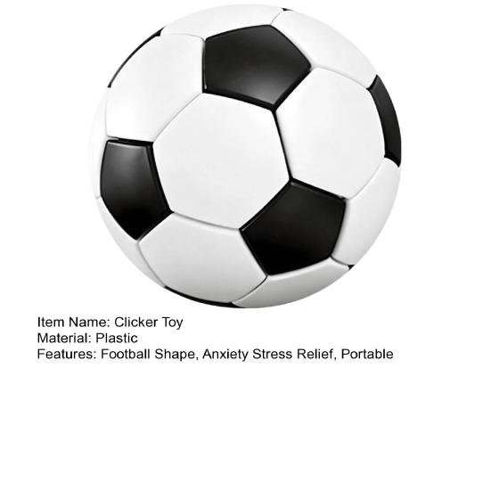 Football Toy, Clicking Toy Mini Soccer Fidget Clicker for Anxiety Stress Relief,