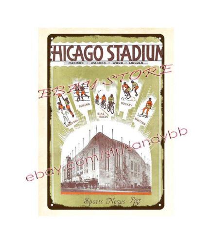 retro wall art hockey Chicago Black Hawks vs Rangers Program metal tin signAluminum 20x30cm(7.8x11.8inch)