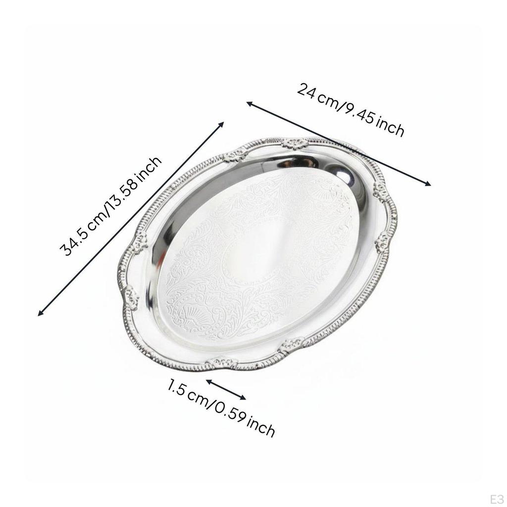 Schmuck-Display-Tablett Elegantes Design Verziertes Dessert Geprägtes Vintage-Tablett für