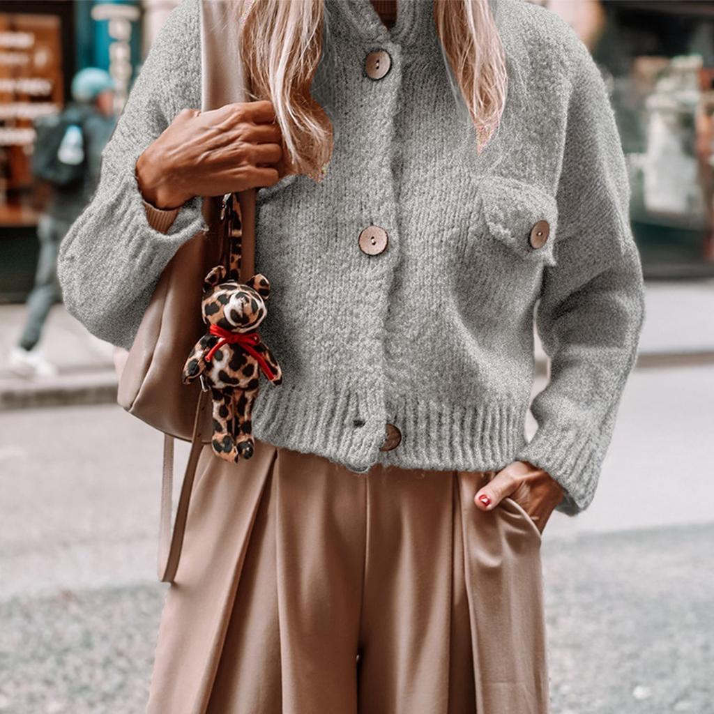 Women's Casual Long Sleeve Jacket Sweater 2025 Autumn and Winter