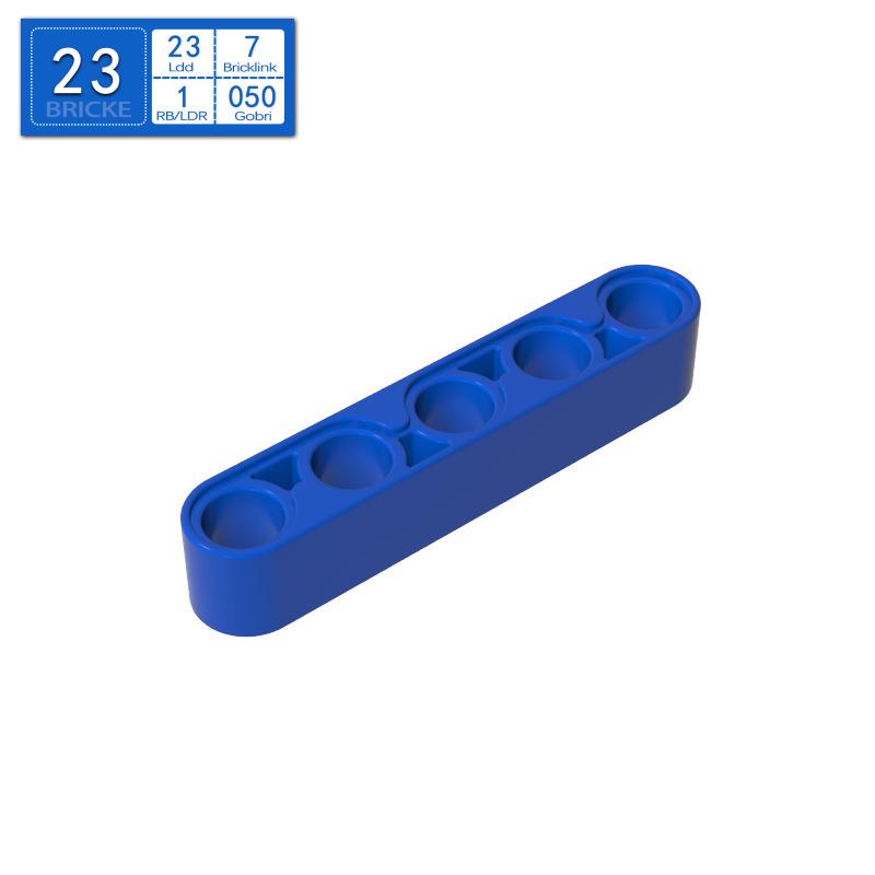 BRICKE 1x5 Thick Arm Brick with Hole, Compatible with Lego 32316, for MOC Small Particle DIY Builds. 50g (~44pcs)