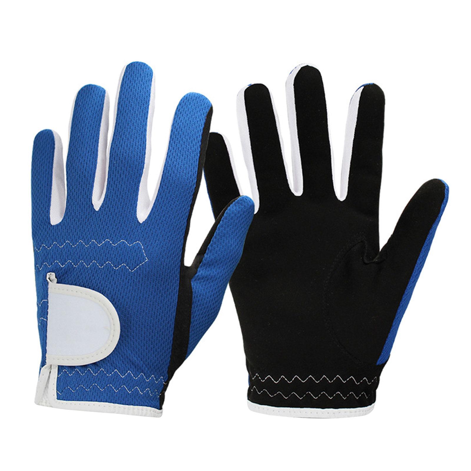 

Practical Golf Gloves for Kids Boys Girls Junior Golf Gloves Breathable Golf Gloves Left and Right Handed Golfer Gloves L синій