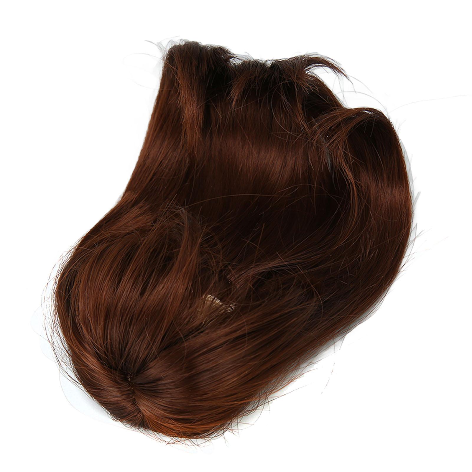 

1 6 Парик для шарнирной куклы с челкой Сделай сам Имитация кожи головы Высокотемпературный шелк Кукольный парик для куклы 15,5-17 см Dark Brown