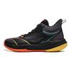 Li Ning Kids Round Head Comfortable Non-Slip Wear-Resistant Rebound Mid-Top Basketball Shoes Kids Basketball Shoes Black Gray YKBU088-3