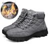 Fashion Golden Sapling Outdoor Winter Work Boots for Men Classics Genuine Leather Add Warm Plush Snow Boot Male Hiking Climbing Shoes