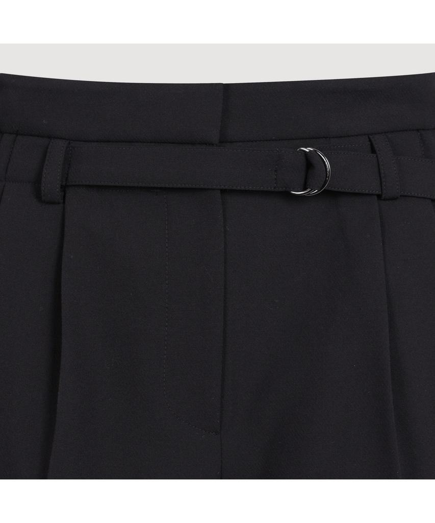 LUCKY CHOUETTE Fabric Belt Sideband Shorts (Black)_Lfpom25200Bkx