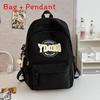 Nylon School Backpack For Girls And Teens With Design And Letter Pattern For Education Use