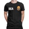 Beach DEA US Federal Interdiction Agency  Leisure TShirts  Pure Cotton Tshirt for Men Y2K Retro Design Short Sleeve Clothing