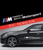2 Stück Auto Logo Tür Seite Aufkleber Kreative Auto Karosserie Aufkleber Wasserdicht Dekor Aufkleber Für BMW M power X1 X3 X5 X6 M5 E90 E39 E46