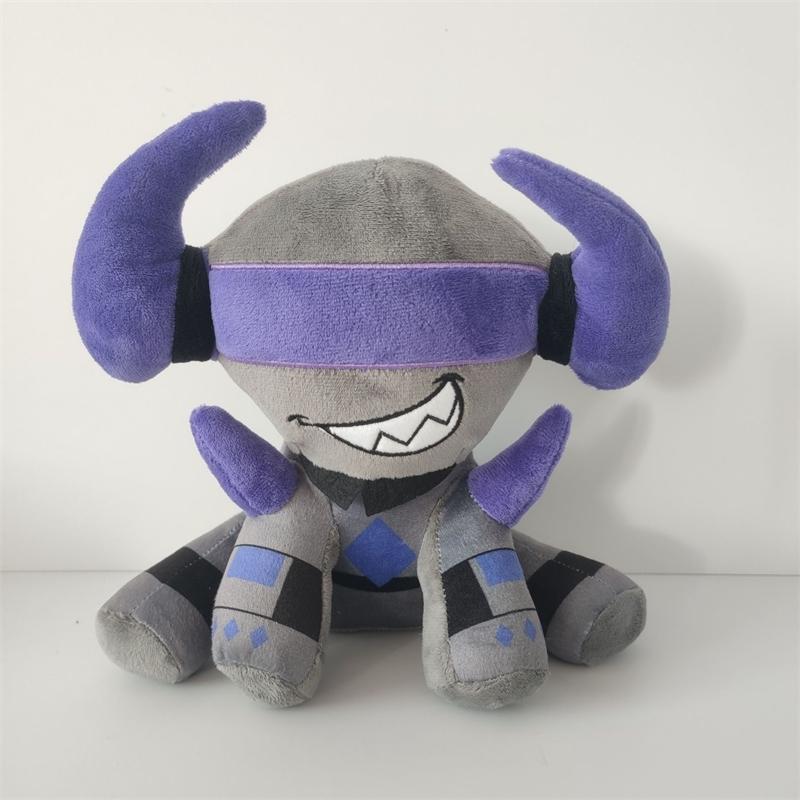 Phighting Broken Plush Double Horn Bull Soft Stuffed Animal Toy Cute Gothic Cozy Home Decor For Kids Teens Couple ChristmasGift