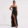 Fashion New Backless Strapless Sexy Evening Dress Women Sleeveless Slim Fit Party Women's Dresses Casual High Waist Elegant Slit Lady Long Dress 25747