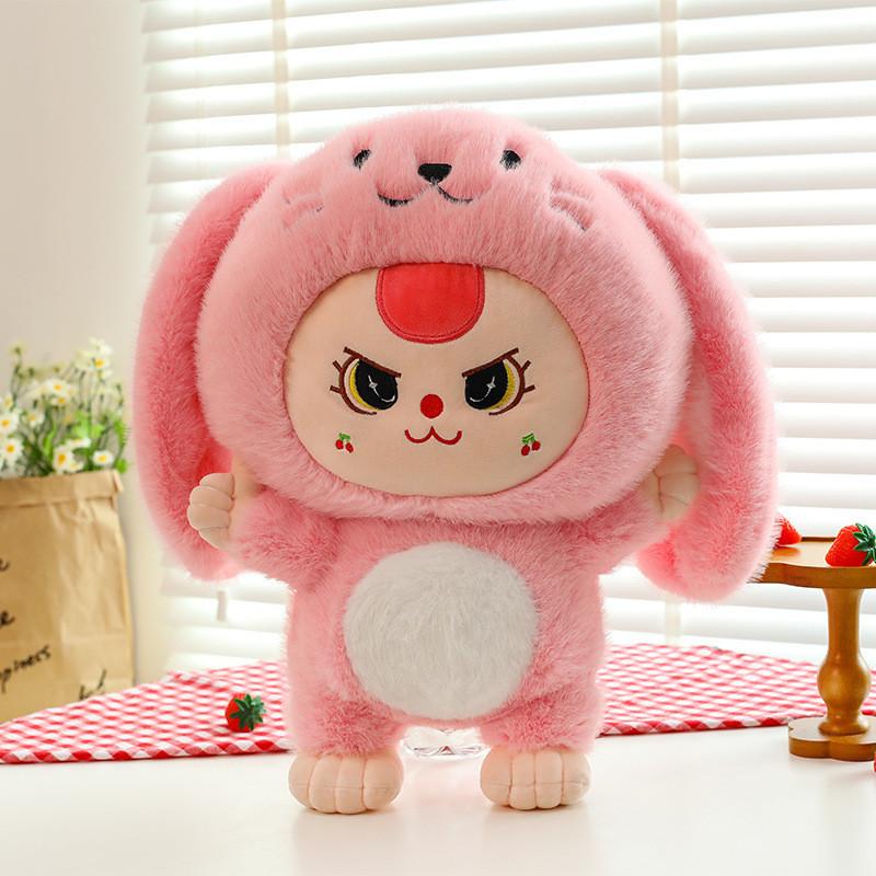 Plush Baby Three Toy Rabbit Animals Stuffed Doll Cartoon Decoration Kids Gift