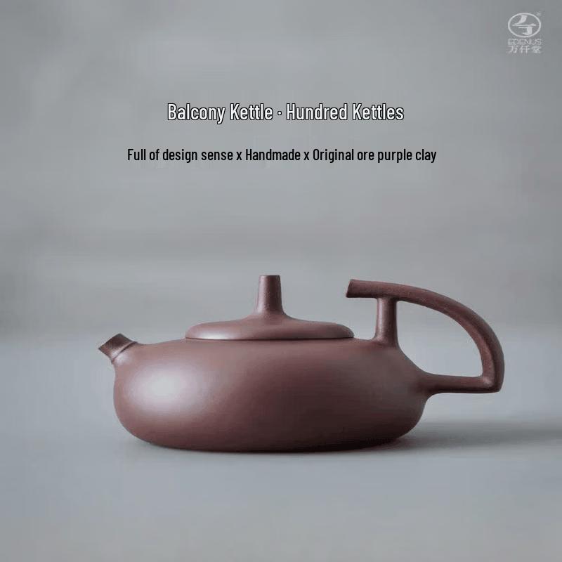 Edenus Handmade Yixing Zisha Pinglan Teapot