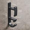 Washbasin Hook Wall Mounted Basin Rack No Punching Adhesive Bathroom Storage Rack Double Large Black