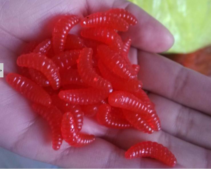 2cm/0.4g Maggot Mealworm Soft Plastic Bionic Lure - Imitation Bait for Fishing