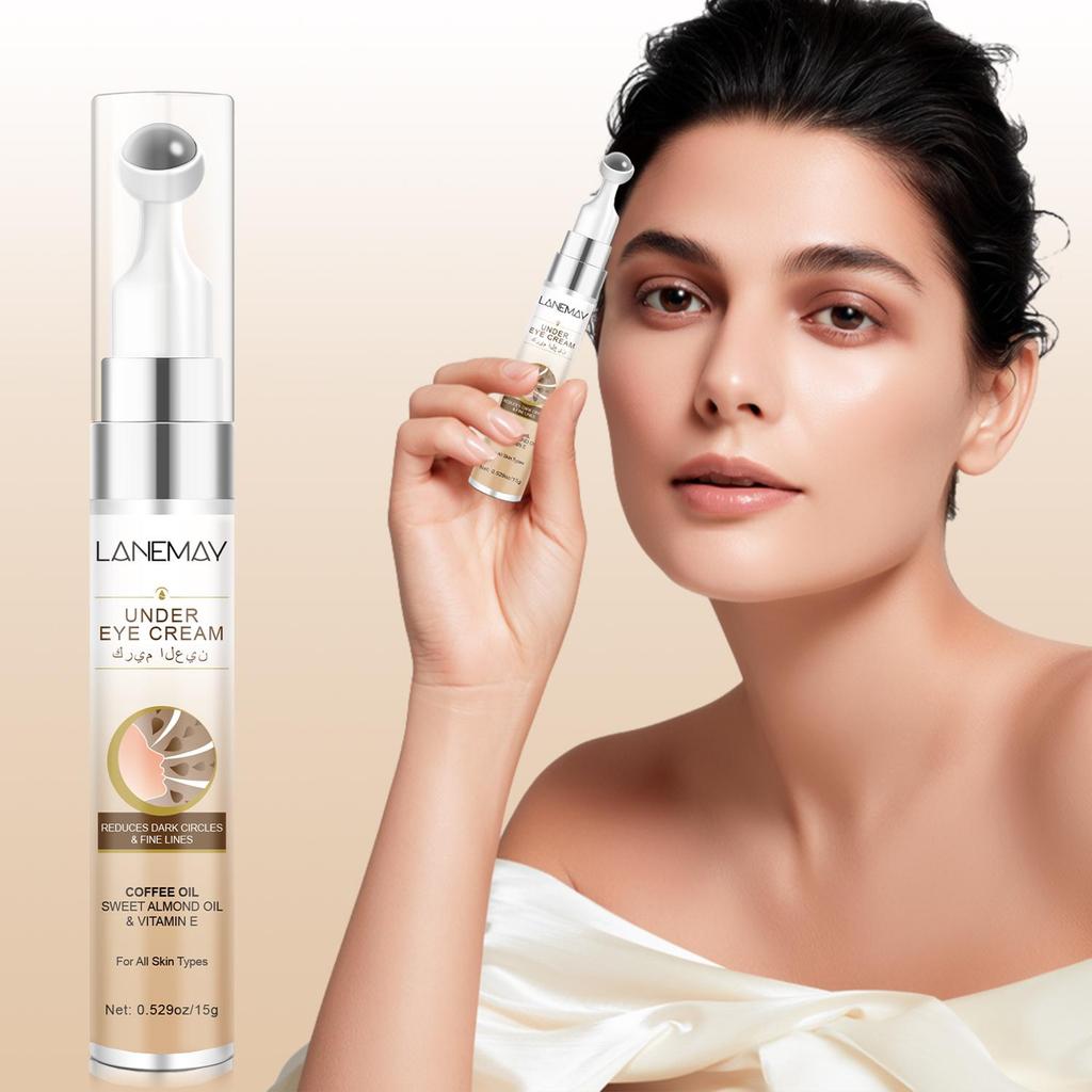 Under Eye Cream-Hydration And Nourishment With Coffee Oil & Vitamin E-Lightweight Moisturizing no Greasy-Suitable For All Skin Types, 15ml