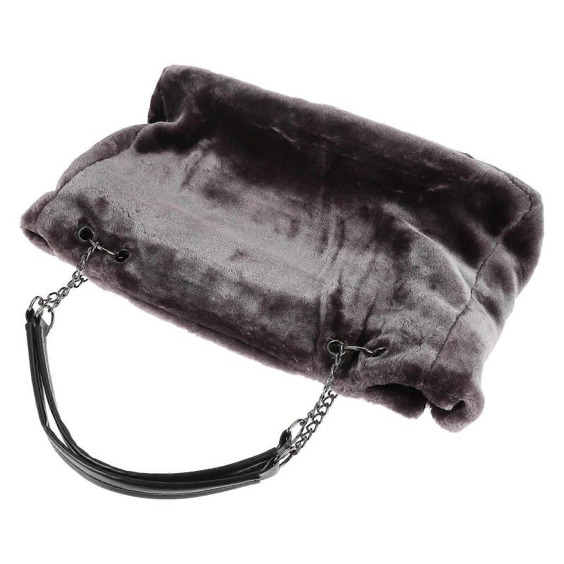 Schlichte Handtasche Damen Plush Tote Bag Women Rectangular Shape Minimalist Style 45.00X30.00X14.00CM Storage Carry Daily Essentials 1Pack