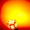 Autart S25 Single Amber Pin Angle 1156 G18 3014SMD Universal Side LED Pack of 10 12V-24V Bulb, 180° (P21W BA15S) Car/Truck Marker/Turn
