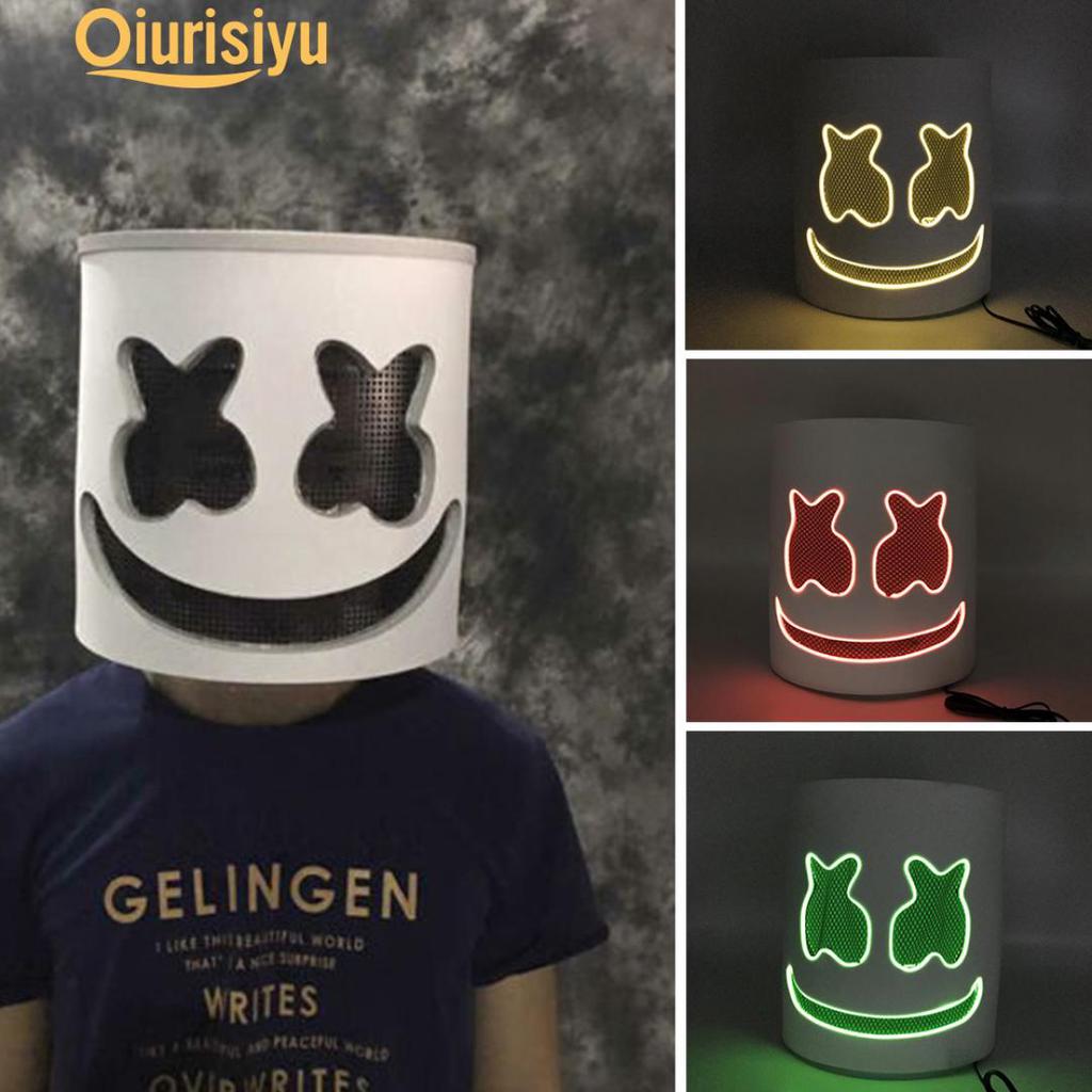 Buy Cool Marshmello DJ EL Light Full Head Mask Helmet at affordable