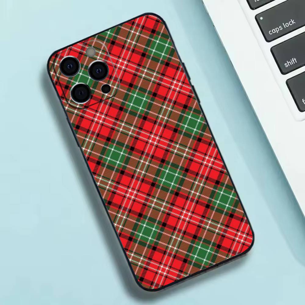 Skotskt rutmönster Fodral Silikon Mjukt För IPhone 17 16 15 14 13 12 11 X XR Plus Pro Max Plus
